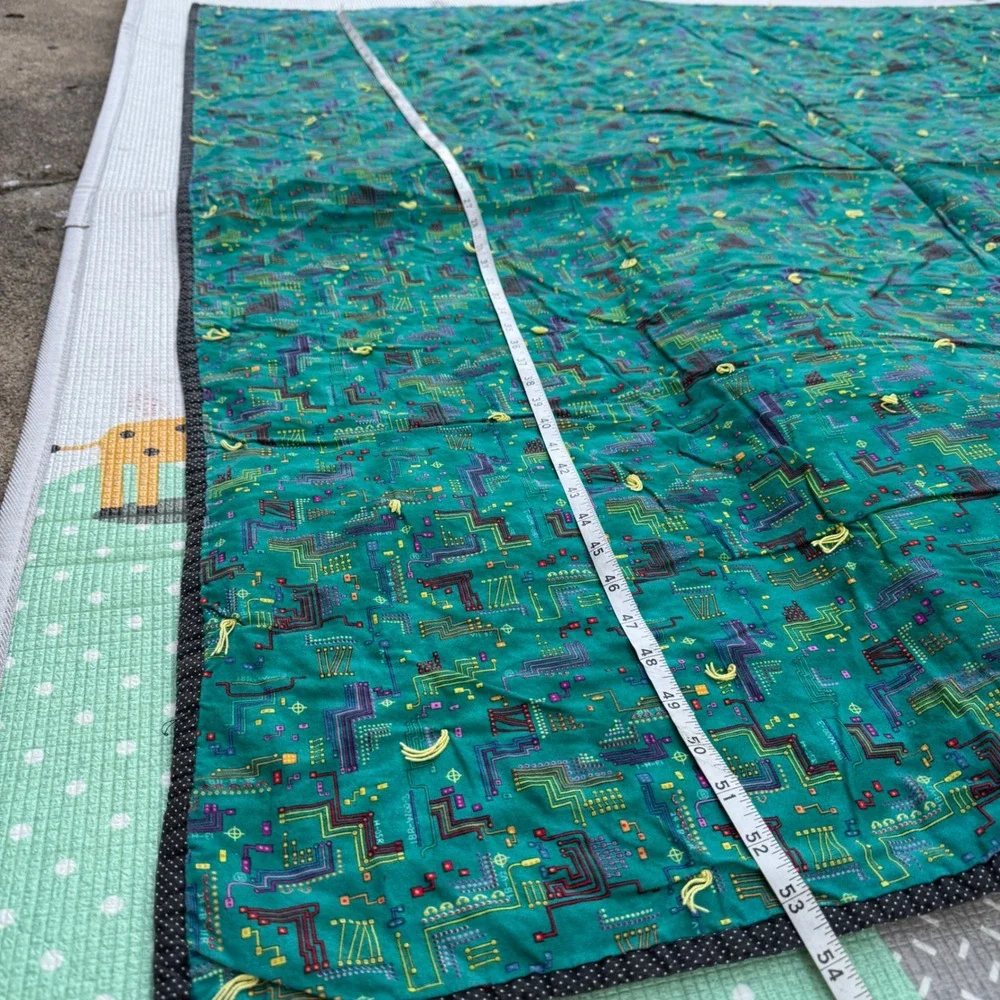 Vintage Scrappy Quilt Handmade Piecemakers Guild String Multicolor 54